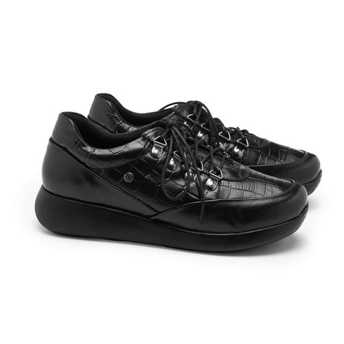 Tênis Doctor Shoes Couro 1401 Preto/Serpente