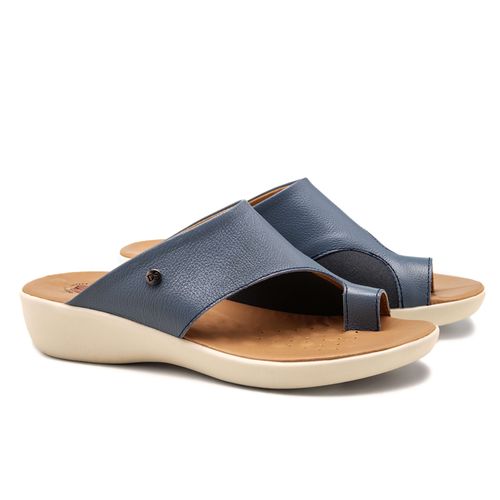 Tamanco Couro Nobre Denim Feminino — Techprene Anti-Joanetes e Solado Gel Flexível - 108