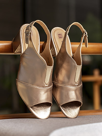 Sandália Metalizada